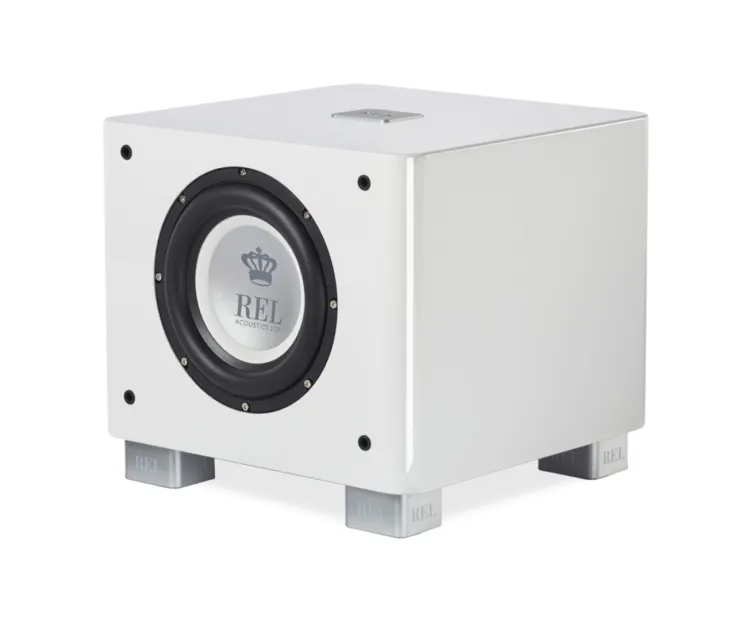 REL T7x biały subwoofer