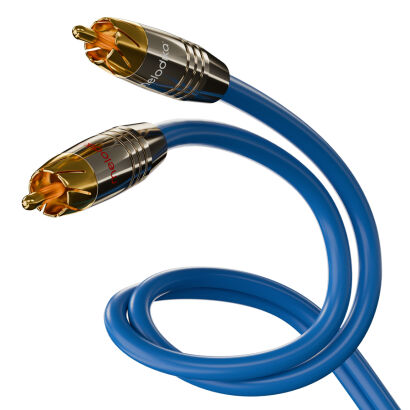 Melodika SB2R07 Sky Blue interkonekt RCA 0.7 m